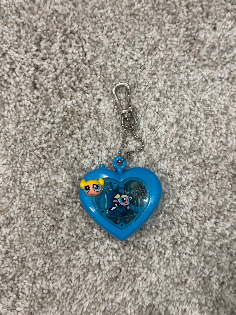 Blue Heart Bubbles PowerPuff Girls Keychain Charm